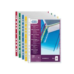 Buste per brochure ELBA, DIN A4 con bordo colorato, PP, giallo 0,09 m