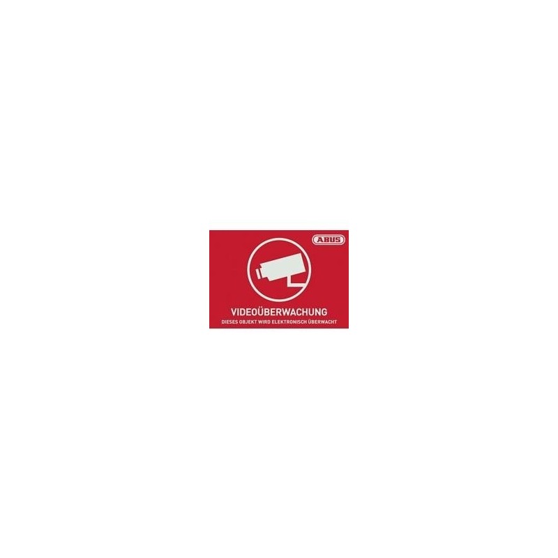 ABUS AU1420 - Rettangolare - Rosso - Bianco - Autoadesivo - 148 mm - 