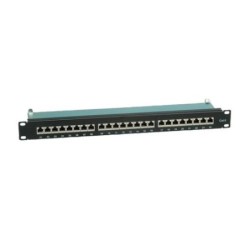 VALUE Patchpanel da 19&quot;, Cat.6/Classe E, 24 porte, STP, nero