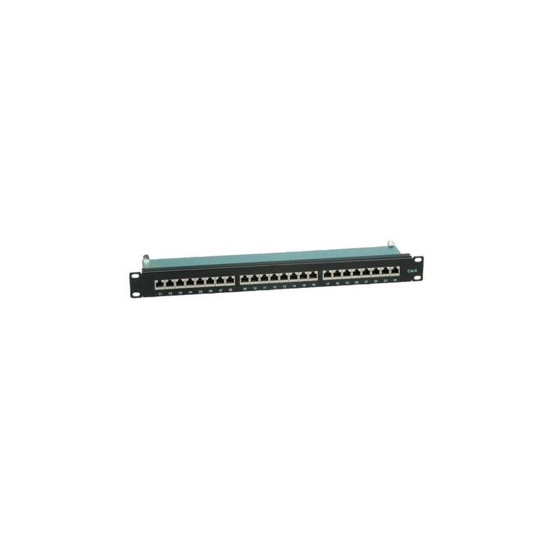 VALUE Patchpanel da 19&quot;, Cat.6/Classe E, 24 porte, STP, nero