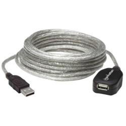 Manhattan 519779 cavo USB 5 m USB 2.0 USB A Argento