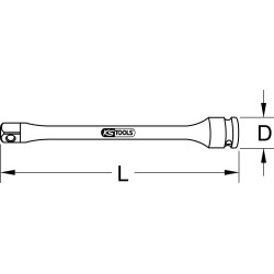 KS TOOLS 1/2&amp;quot, estensione forza-torsione, 90Nm (515.1061)