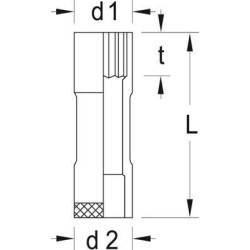 Gedore D 30 L 13 6258760 Inserto chiave a bussola 13 mm 3/8 (10 mm)