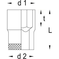 Inserto per chiave a bussola GEDORE 1/2&quot; 6 punte 34 mm (6138270)