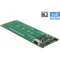 Convertitore DeLOCK - U.2 SFF-8654 o SATA a 1 slot M.2 Key M - Presa 