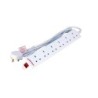 6-way UK Surge Protected - Power Strip 2M White 6-way UK - Surge Prot