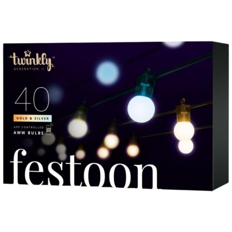 Twinkly Festoon 40L AWW 20M f&Atilde;&frac14;r Innen und Au&Atilde;en IP44