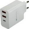 Caricabatterie 2xUSB-A + 1xUSB-C 2,4A/30W PD bianco