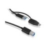 USB 3.2 (Gen 1) Type-B zu Type-A Kabel Integrierter Type-A zu Type-C 