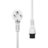 Power Cord CEE 7/7 - C5 3m - White Angled Schuko White - H05VV-F3x075