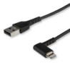 StarTech.com Cavo da USB-A a Lightening da 1m durevole - nero ad ango