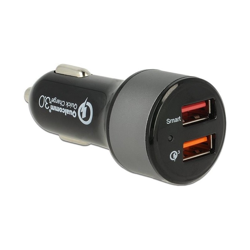 Adattatore Navilock USB DC 12-24V per auto 2 x USB Quickcharge 3.0