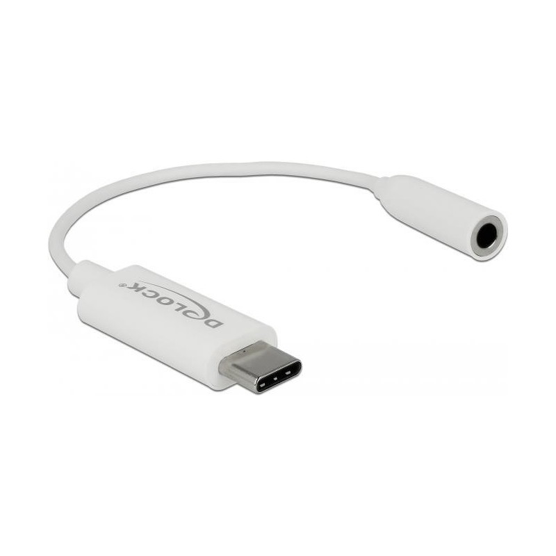 Delock Adattatore audio digitale USB-C maschio presa jack 14cm bianco