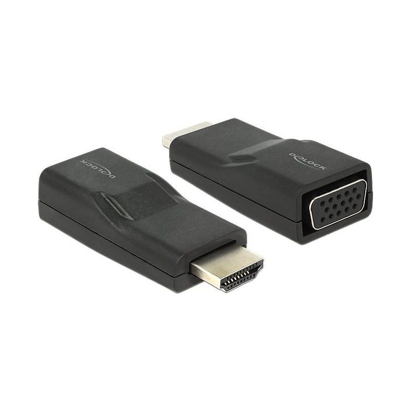 Delock Adattatore HDMI maschio VGA femmina nero