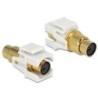 Delock Modulo Keystone Mini-DIN 6 pin jack jack placcato in oro bianco