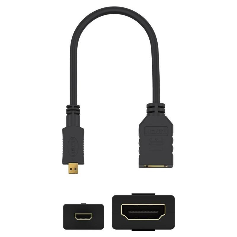 Adattatore HDMI - HDMI femmina (tipo A) HDMI micro maschio (tipo D)