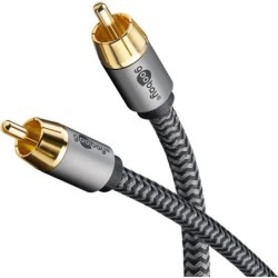 Cavo mono RCA 2 m Grigio pelle di squalo 2 m nero argento - RCA masch