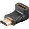 Adattatore HDMI angolato 270 placcato oro (8K60HZ) nero - HDMI femmin