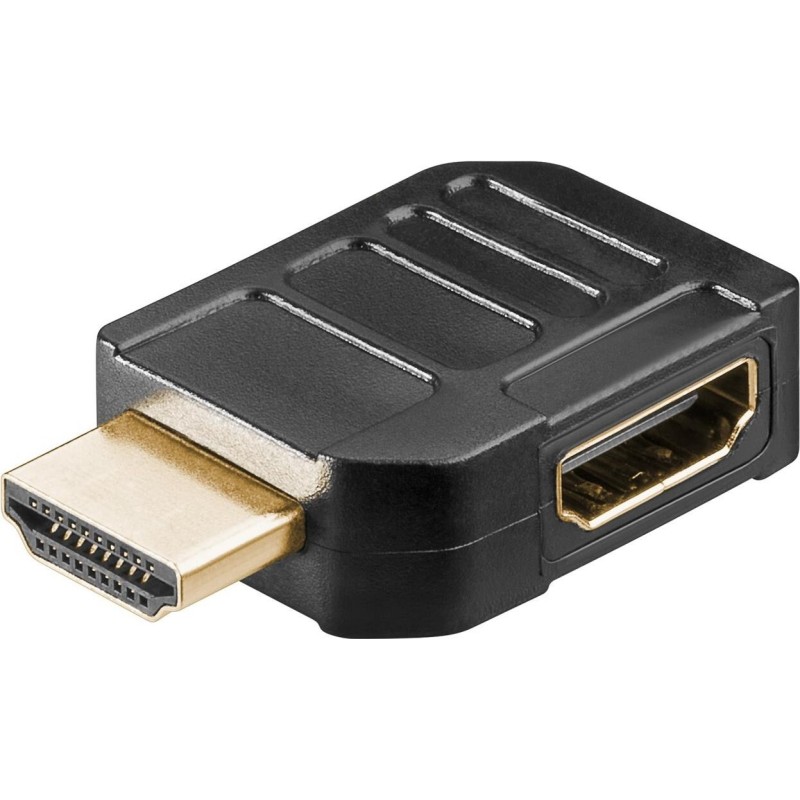 Adattatore HDMI angolato 90 placcato oro (8K60HZ) nero - HDMI femmina