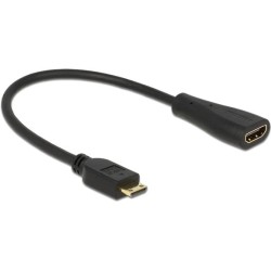 Delock Cavo HDMI ad alta velocit con Ethernet - spina mini C presa A