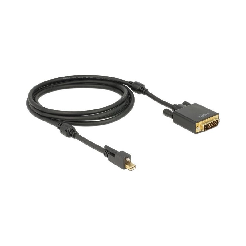 Delock cavo mini Displayport 1.2 maschio con vite DVI maschio attivo 