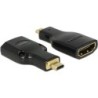 Adattatore Delock Spina HDMI Micro-D Presa HDMI-A 4K nera