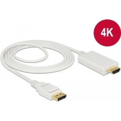 Cavo Delock DisplayPort 1.2 maschio HDMI-A maschio 2 m bianco 4K