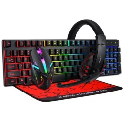 Extralink Gaming Set TF800 4in1 Set tastiera mouse cuffie pad Retroil