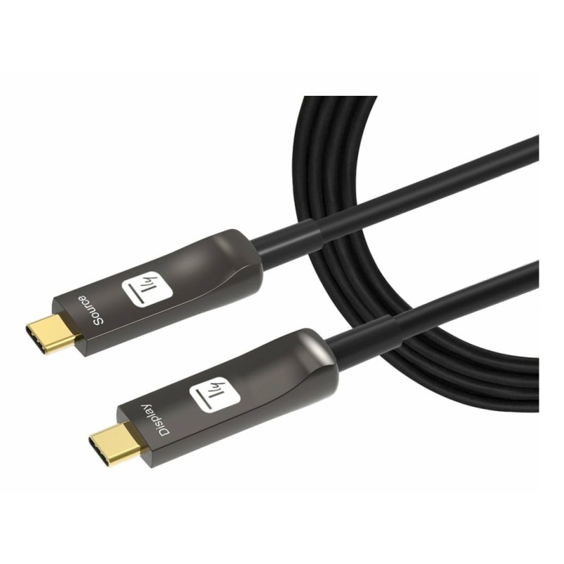 Techly ICOC-U3C-HY-020 cavo USB 20 m USB C Nero