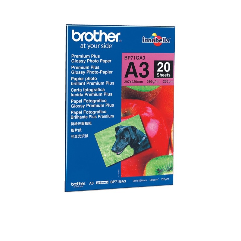 Brother BP71GA3 carta fotografica A3 Blu Rosso Lucida