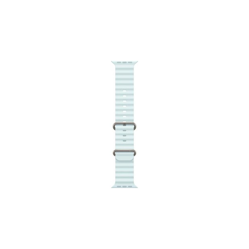 49mm Ice Blue Ocean Band - Natural Titanium Finish