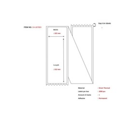 Ship-label 102 x 152mm, - Direct Thermal, Coated, - Fanfold. 2000 lab