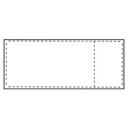 Ship-label 105 x 251mm, Core - 76mm. Direct Thermal, with - receipt p