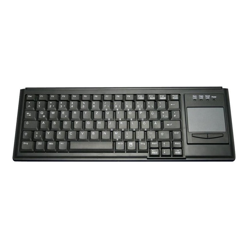 Industry 4.0 Compact Ultraflat Touchpad Keyboard - Corded - QWERTY - 