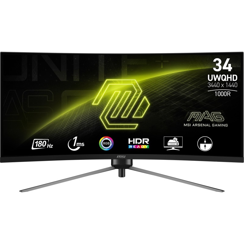 MSI MAG 345CQR Monitor PC 864 cm (34&quot;) 3440 x 1440 Pixel UltraWide Du