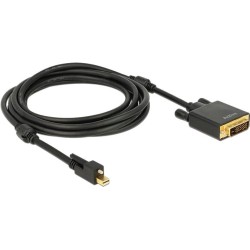 Delock cavo mini Displayport 1.2 maschio con vite DVI maschio 4K 3 m