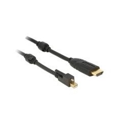 Delock cavo mini Displayport 1.2 con spina con vite Spina HDMI da 5 m