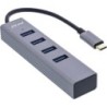 Multi Hub USB-C 3.2 4x USB-A 5Gb-s - OTG - Custodia in alluminio