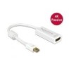 Delock Adattatore mini DisplayPort 1.2 maschio HDMI femmina 4K bianco