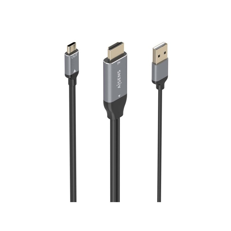 AISENS A109-0871 cavo e adattatore video 18 m HDMI USB USB tipo-C Nero