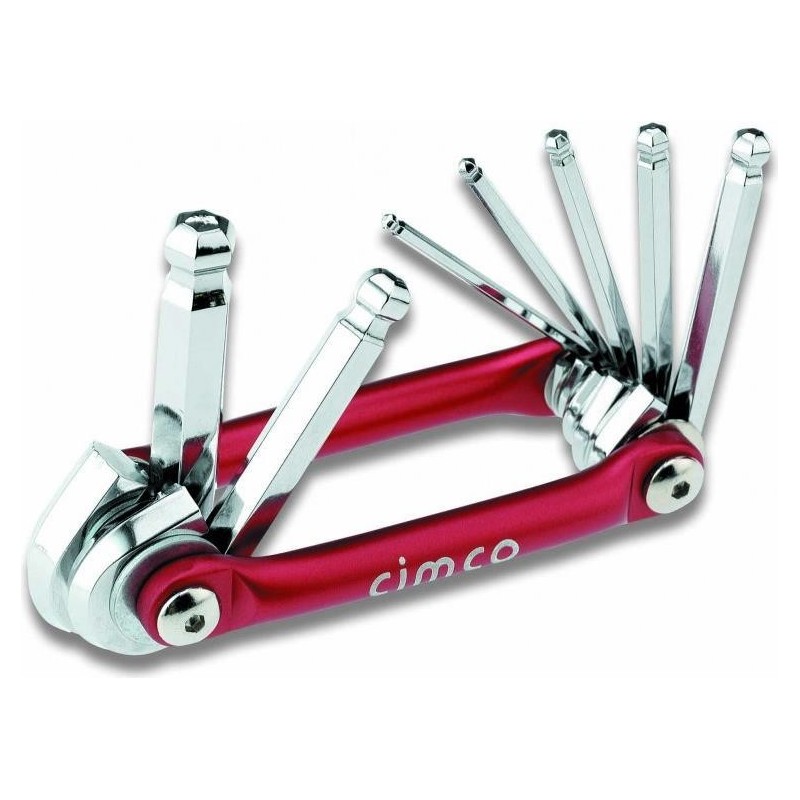 Cimco 110596 Set di chiavi a brugola pieghevoli con chiave esagonale 