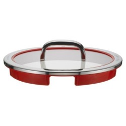 WMF 8900541252 coperchio per pentola Rotondo Rosso Acciaio inox