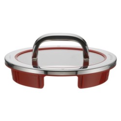 WMF 8900541245 coperchio per pentola Rotondo Rosso Acciaio inox