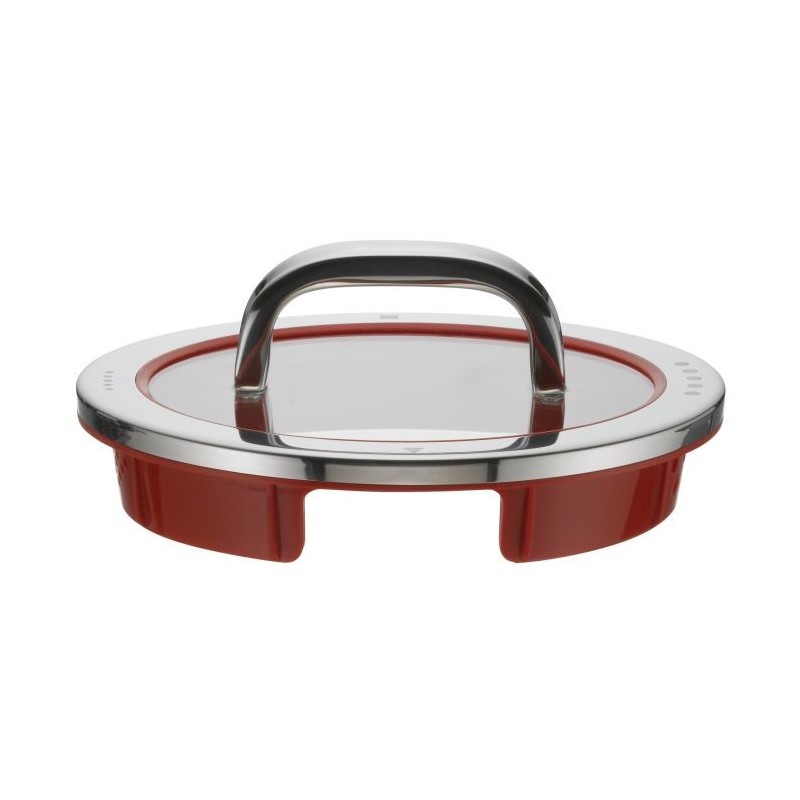 WMF 8900541245 coperchio per pentola Rotondo Rosso Acciaio inox