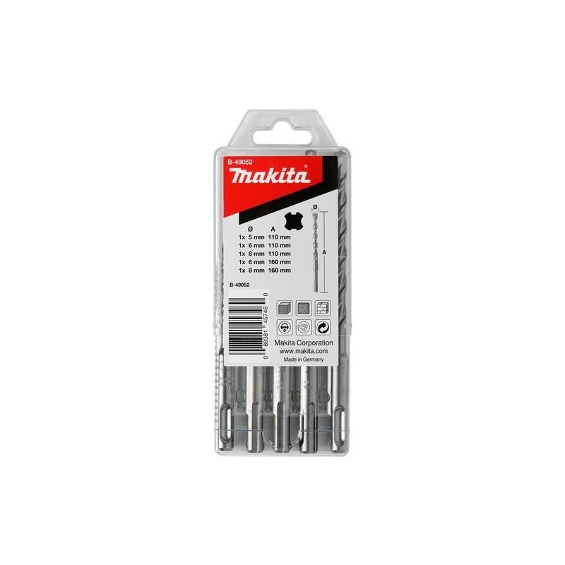 Set di punte Makita V-PLUS n. 2 - Set di punte - 5 pezzi - 5 mm 6 mm 