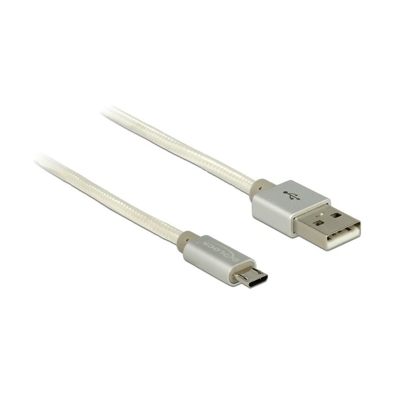 Cavo dati e ricarica Delock USB 2.0 Tipo-A Micro-B bianco 2 m