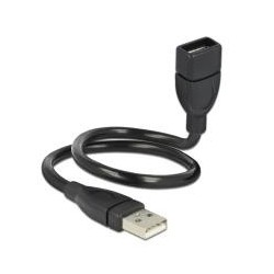 Delock Cavo USB 2.0 Tipo-A maschio USB 2.0 Tipo-A femmina ShapeCable 