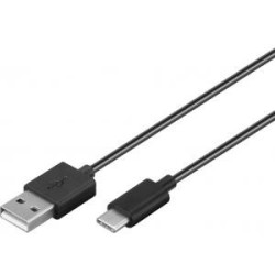 Cavo di sincronizzazione e ricarica Wentronic Goobay USB-C 1 m nero 1