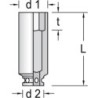 Inserto per cacciavite elettrico GEDORE 1/2&quot; lungo 6 punte 24 mm (616