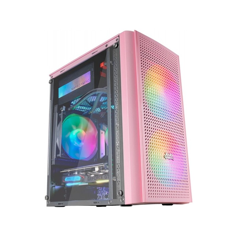 BOITIER MINI TOUR MICRO ATX MARS GAMING MC300 RGB AVEC PANNEAU VITR&Eacute;